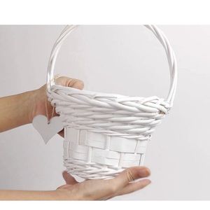 Flower girl wicker basket
